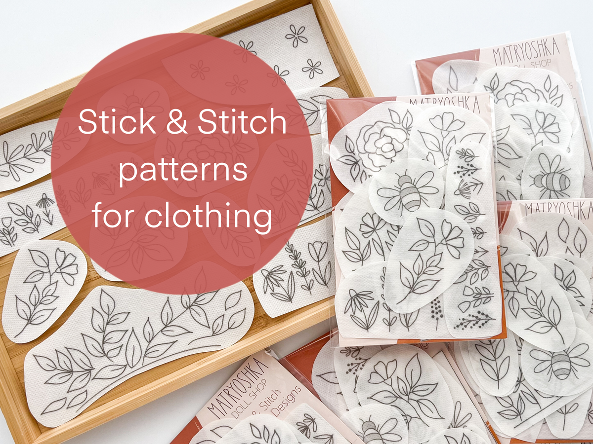 Stick & Stitch Floral embroidery patterns for clothing, The Crafty Grimalkin - A Cross Stitch Store
