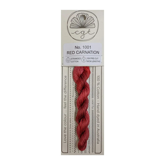 Red Carnation No. 1001 - Cottage Garden Threads, Thread & Floss, The Crafty Grimalkin - A Cross Stitch Store