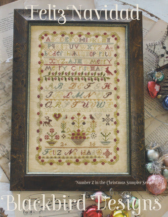 Feliz Navidad - Blackbird Designs - Cross Stitch Pattern, Needlecraft Patterns, Needlecraft Patterns, The Crafty Grimalkin - A Cross Stitch Store