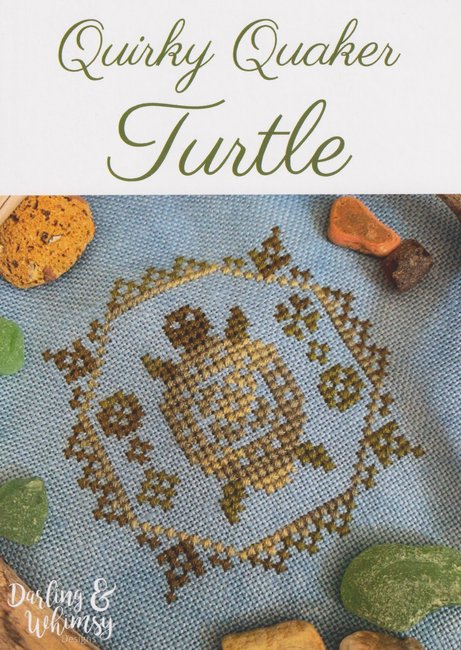 Quirky Quaker Turtle - Darling and Whimsy - Cross Stitch Pattern