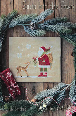 Santa and the Fawn - Madame Chantilly - Cross Stitch Pattern