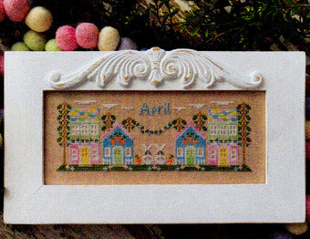 April Mini Village - Country Cottage Needleworks - Cross Stitch Pattern, Needlecraft Patterns, Needlecraft Patterns, The Crafty Grimalkin - A Cross Stitch Store