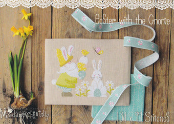 Easter with the Gnome - Madame Chantilly - Cross Stitch Pattern, Needlecraft Patterns, Needlecraft Patterns, The Crafty Grimalkin - A Cross Stitch Store