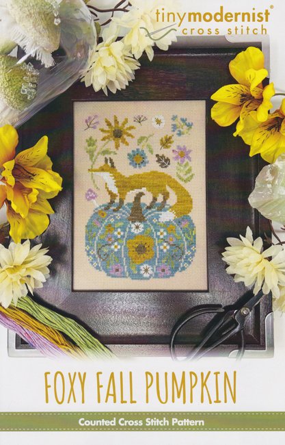 Foxy Fall Pumpkin - Tiny Modernist - Cross Stitch Pattern