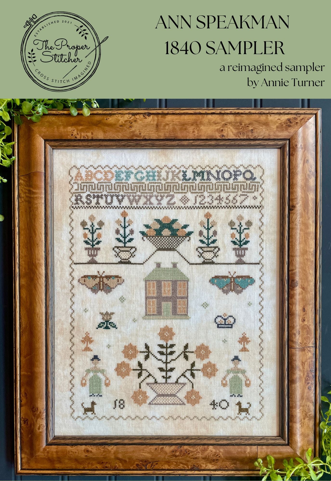 Ann Speakman 1840 Sampler - Proper Stitcher - Cross Stitch Pattern