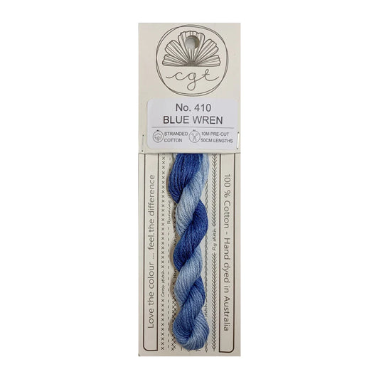 Blue Wren No. 410 - Cottage Garden Threads, Thread & Floss, The Crafty Grimalkin - A Cross Stitch Store