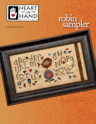 Robin Sampler - Heart in Hand - Cross Stitch Pattern, Needlecraft Patterns, The Crafty Grimalkin - A Cross Stitch Store