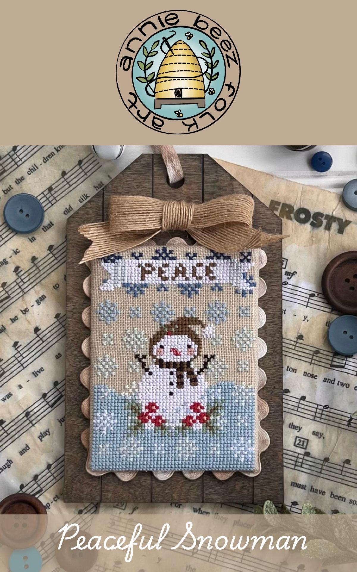 Peaceful Snowman - Annie Beez - Cross Stitch Pattern