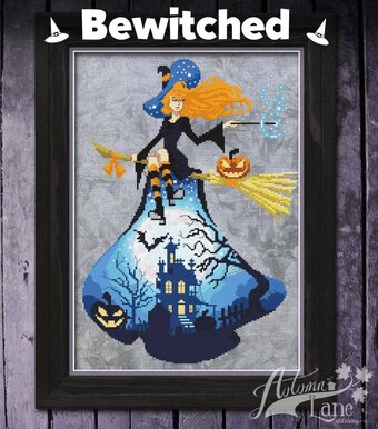 Bewitched - Autumn Lane - Cross Stitch Pattern, Needlecraft Patterns, The Crafty Grimalkin - A Cross Stitch Store