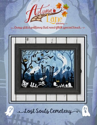 Lost Souls Cemetery - Autumn Lane - Cross Stitch Pattern, Needlecraft Patterns, The Crafty Grimalkin - A Cross Stitch Store