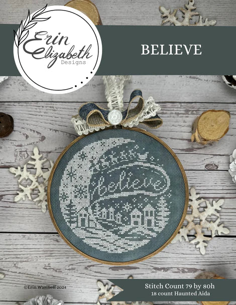 Believe - Erin Elizabeth Designs - Cross Stitch Pattern