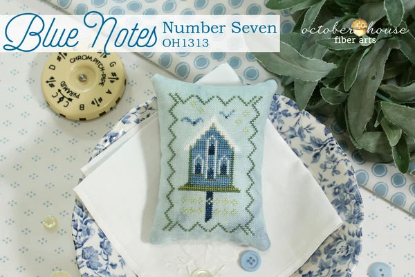 PREORDER Blue Notes - Number Seven - October House - Cross Stitch Pattern