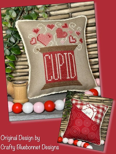 Cupid Spool - Crafty Bluebonnet Designs - Cross Stitch Pattern