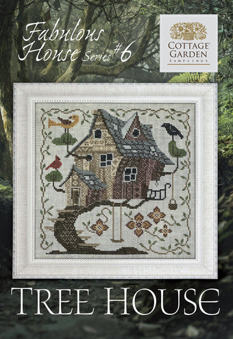 PRE-ORDER Tree House - Fabulous House Series #6 - Cottage Garden Samplings - Cross Stitch Pattern