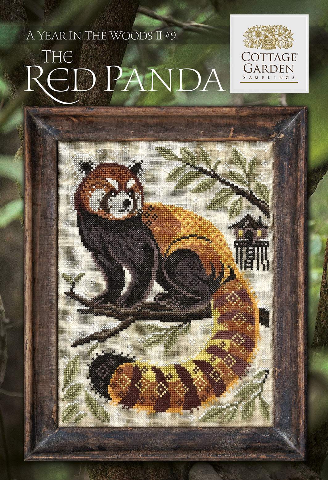 The Red Panda - A Year in the Woods II #9 - Cottage Garden Samplings - Cross Stitch Pattern