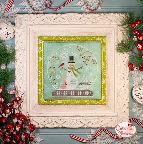 Snow Day - Cherry Blossoms - Cross Stitch Pattern, Needlecraft Patterns, The Crafty Grimalkin - A Cross Stitch Store