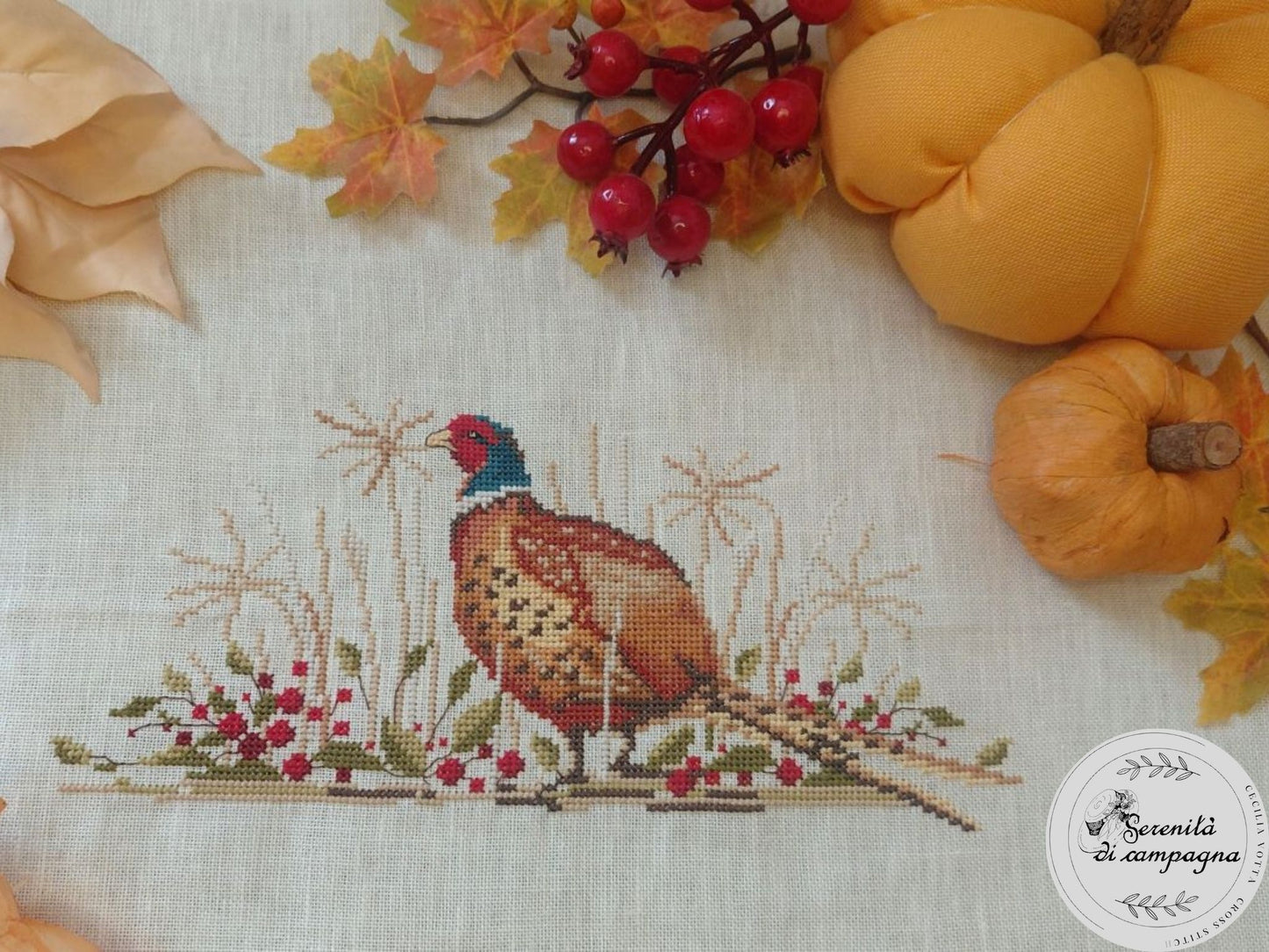Pheasant Fagiano - Serenita di Campagna - Cross Stitch Pattern