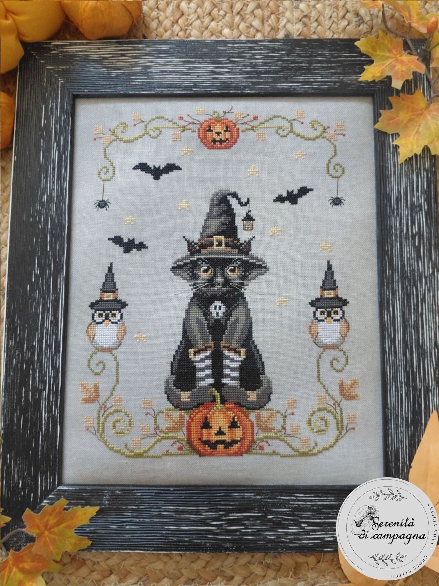 PREORDER Midnight - Serenita di Campagna - Cross Stitch Pattern, Needlecraft Patterns, The Crafty Grimalkin - A Cross Stitch Store