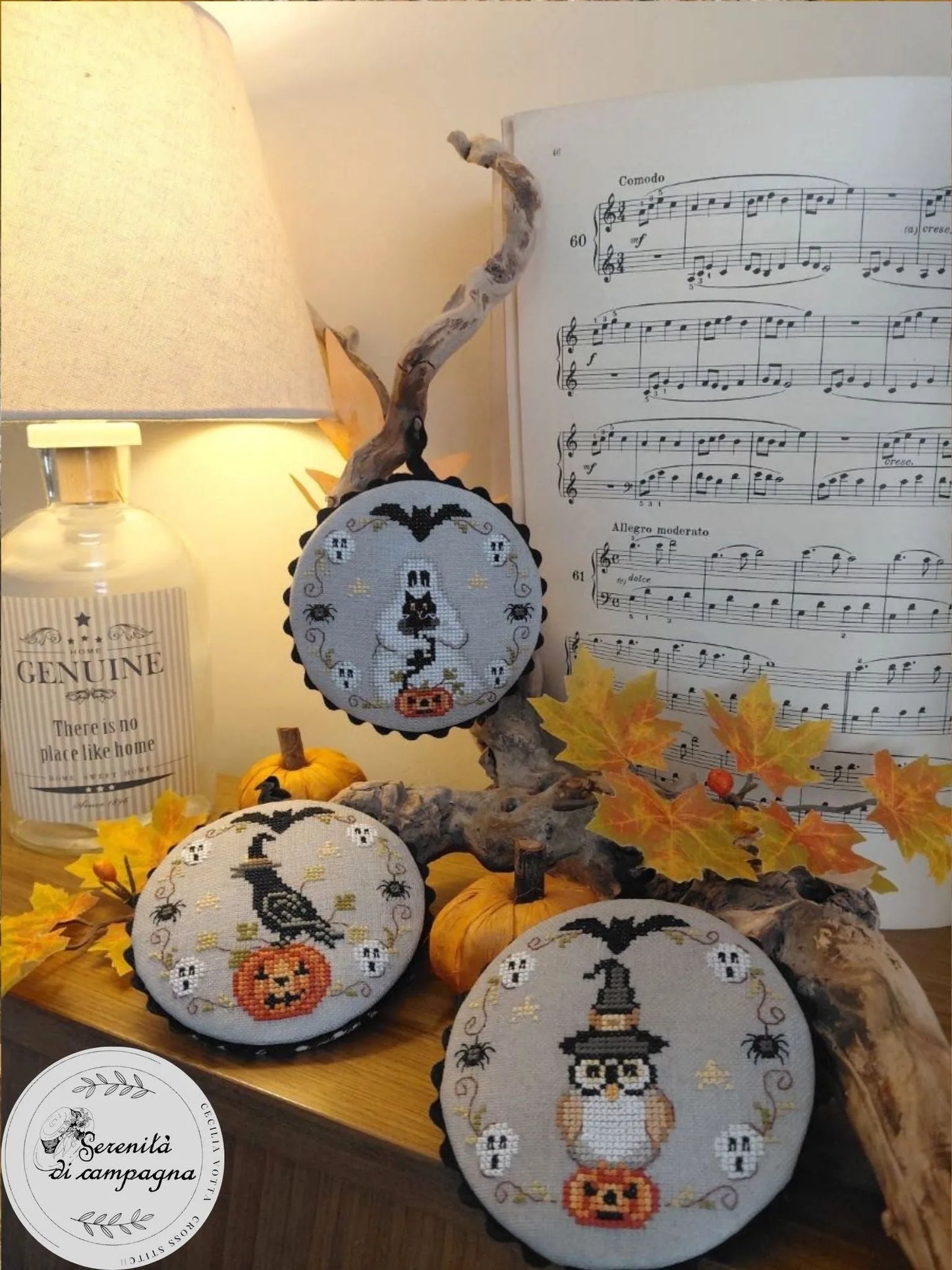 Decori tris Halloween - Serenita di Campagna - Cross Stitch Pattern