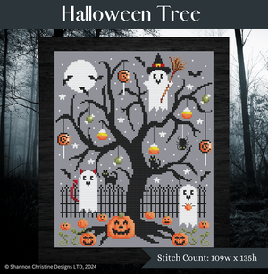 Halloween Tree - Shannon Christine Designs - Cross Stitch Pattern