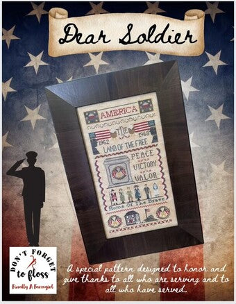 Dear Soldier - Finally a Farmgirl - Cross Stitch Pattern, Needlecraft Patterns, The Crafty Grimalkin - A Cross Stitch Store