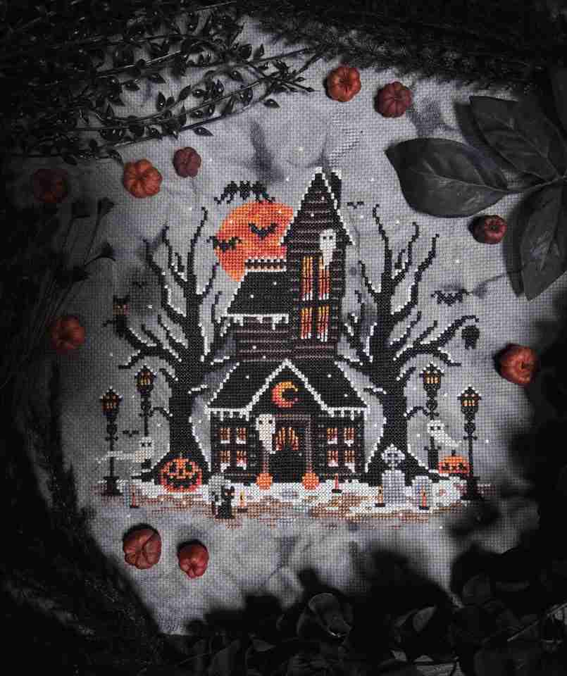 PREORDER Frosted Pumpkin Cottage - Witchy Stitcher - Cross Stitch Pattern