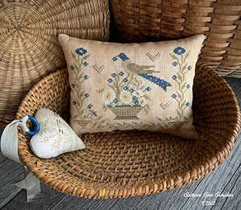 Forget Me Not Pinkeep - Scattered Seed Samplers - Cross Stitch Pattern, Needlecraft Patterns, The Crafty Grimalkin - A Cross Stitch Store