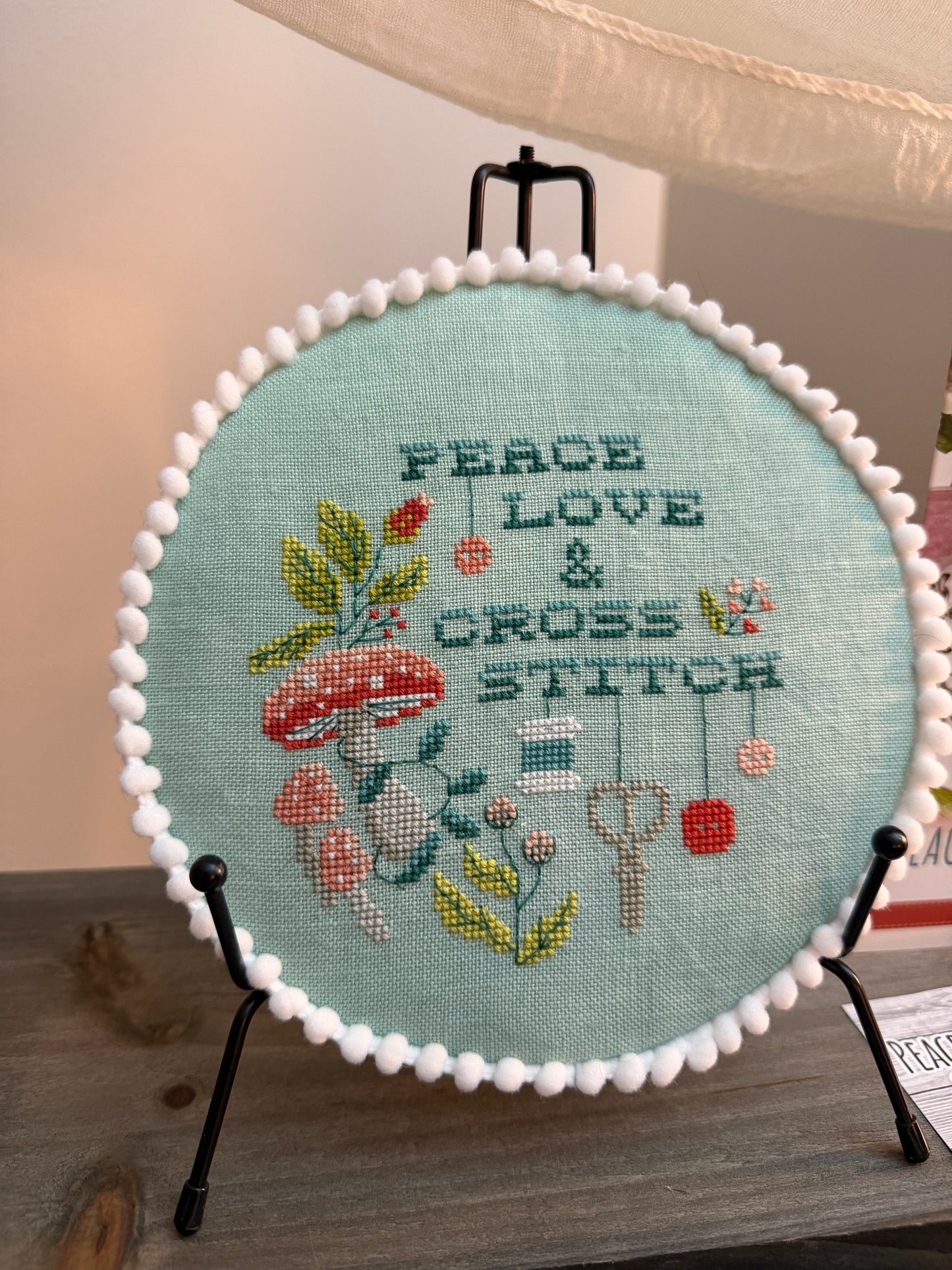 Plate-I-Tudes, Peace, Love & Cross Stitch - Tiny Modernist - Cross Stitch Pattern