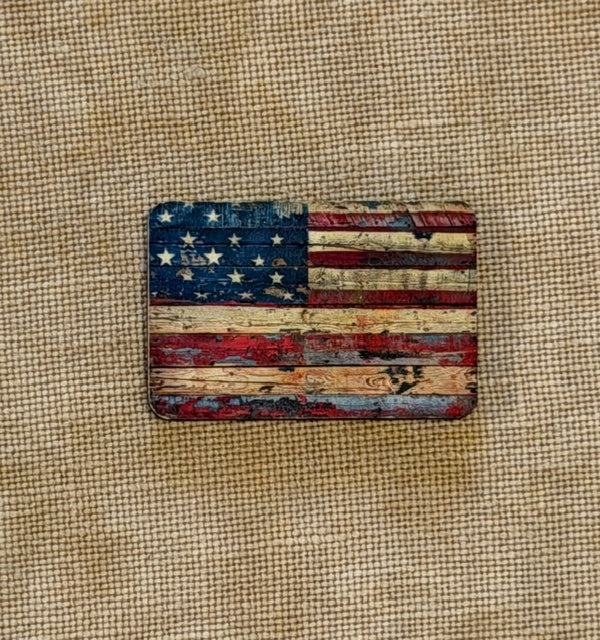 American Flag Wooden Magnetic Needle Minder, Needle Holders, The Crafty Grimalkin - A Cross Stitch Store