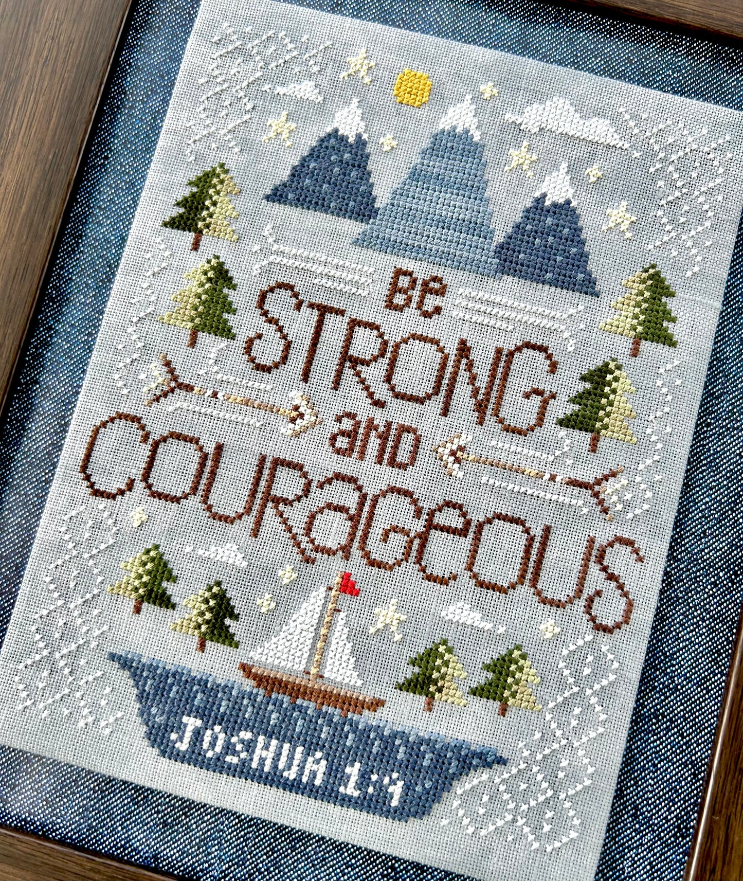 Strong and Courageous - Sweet Wing Studio - Cross Stitch Pattern