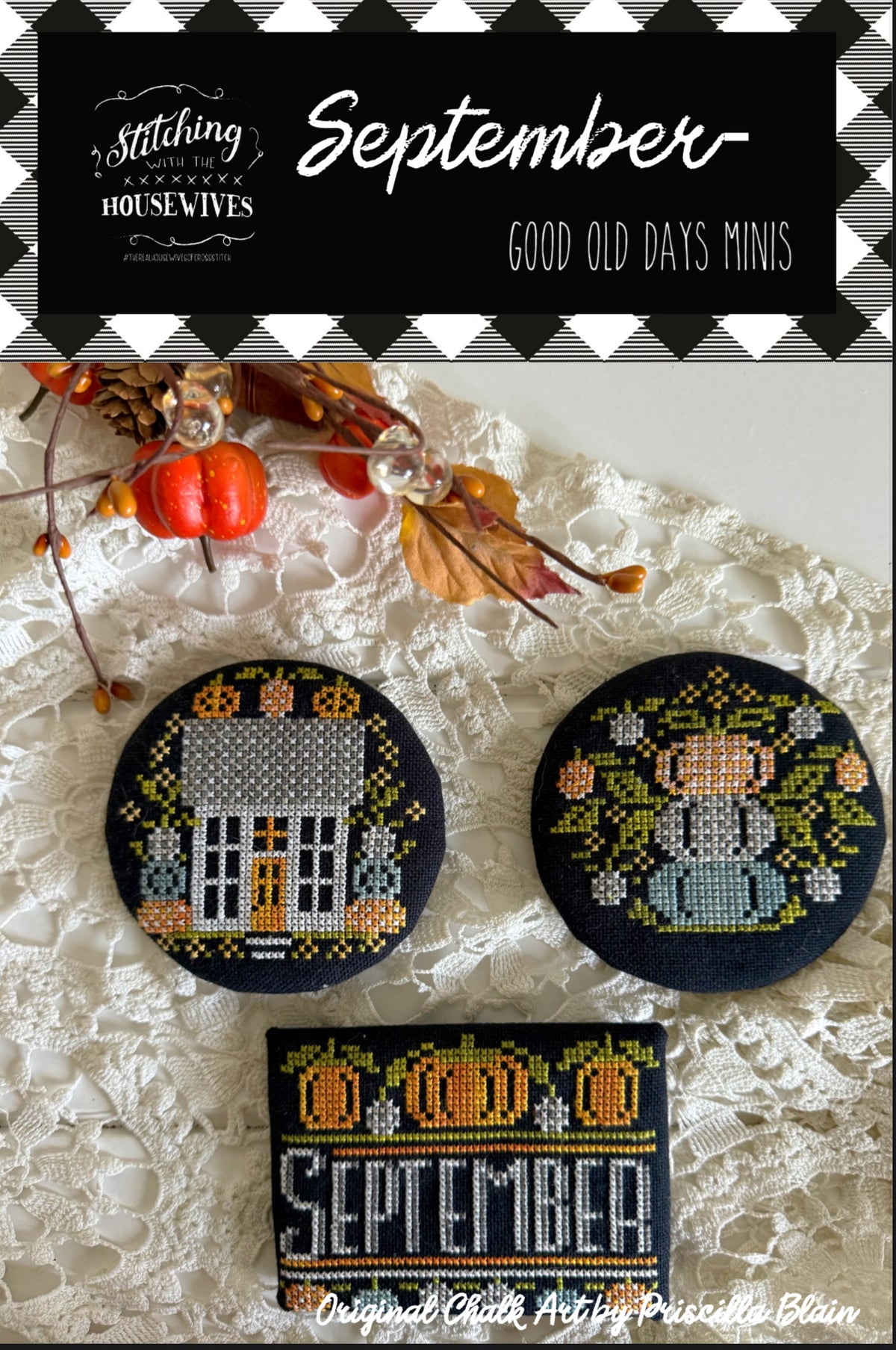 September, Good Old Days - Stitching with the Housewives - Cross Stitch Pattern, Needlecraft Patterns, The Crafty Grimalkin - A Cross Stitch Store
