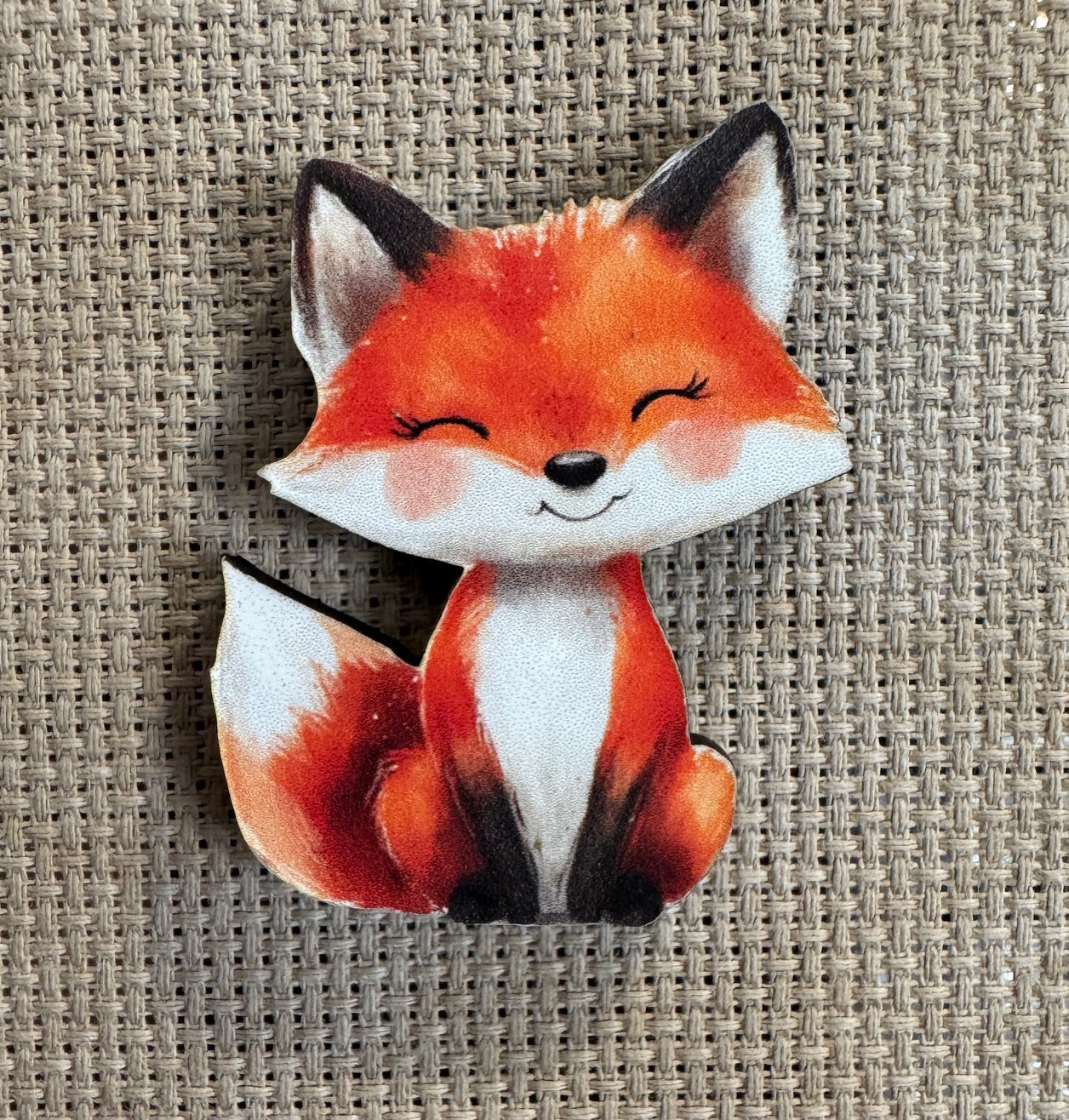 Autumn Fox Wooden Magnetic Needle Minder