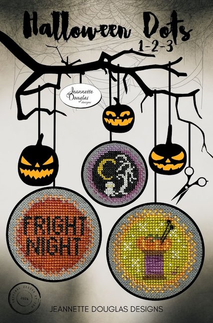 Halloween Dots 1-2-3 - Jeannette Douglas - Cross Stitch Pattern