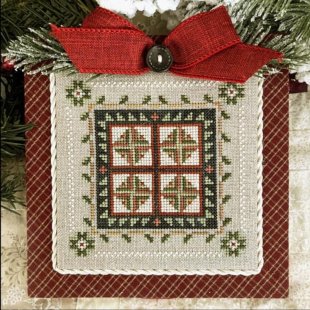 Log Cabin Quilt, Log Cabin Christmas #5 Little House Needleworks - Cross Stitch Pattern