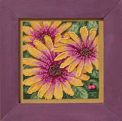 African Daisies - Mill Hill - Autumn 2025 Buttons and Beads, Needlecraft Kits, Needlecraft Kits, The Crafty Grimalkin - A Cross Stitch Store