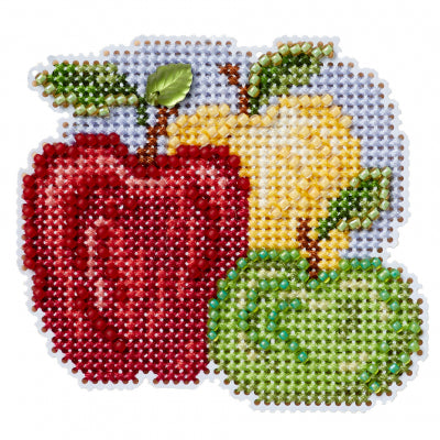 Apple Trio - Mill Hill - Autumn Harvest 2024 Seasonal Ornament, Needlecraft Kits, Needlecraft Kits, The Crafty Grimalkin - A Cross Stitch Store