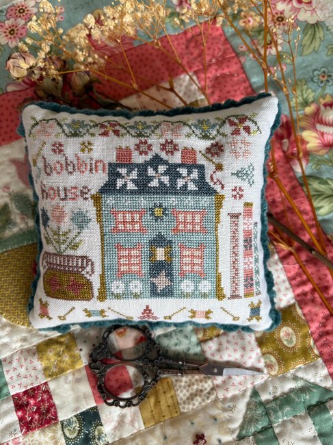 Bobbin House #9, Stitchery Lane Series - Pansy Patch - Cross Stitch Pattern