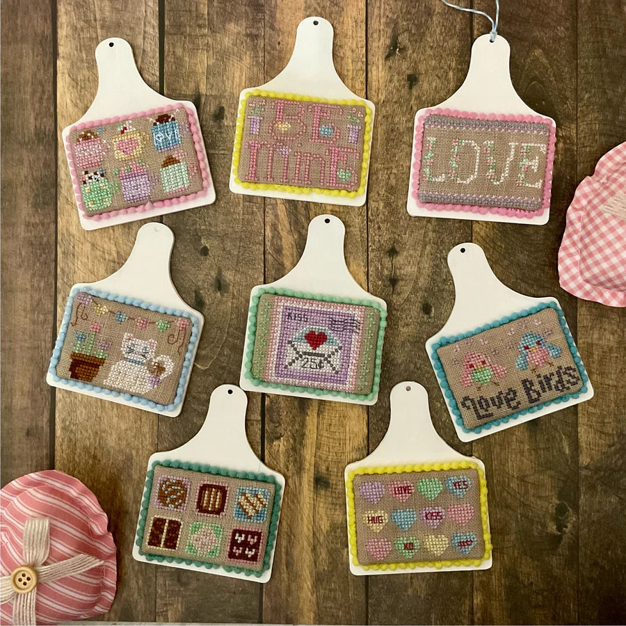 Valentine Tiny Tags - Dirty Annie's - Cross Stitch Pattern, Needlecraft Patterns, Cross Stitch Patterns, The Crafty Grimalkin - A Cross Stitch Store