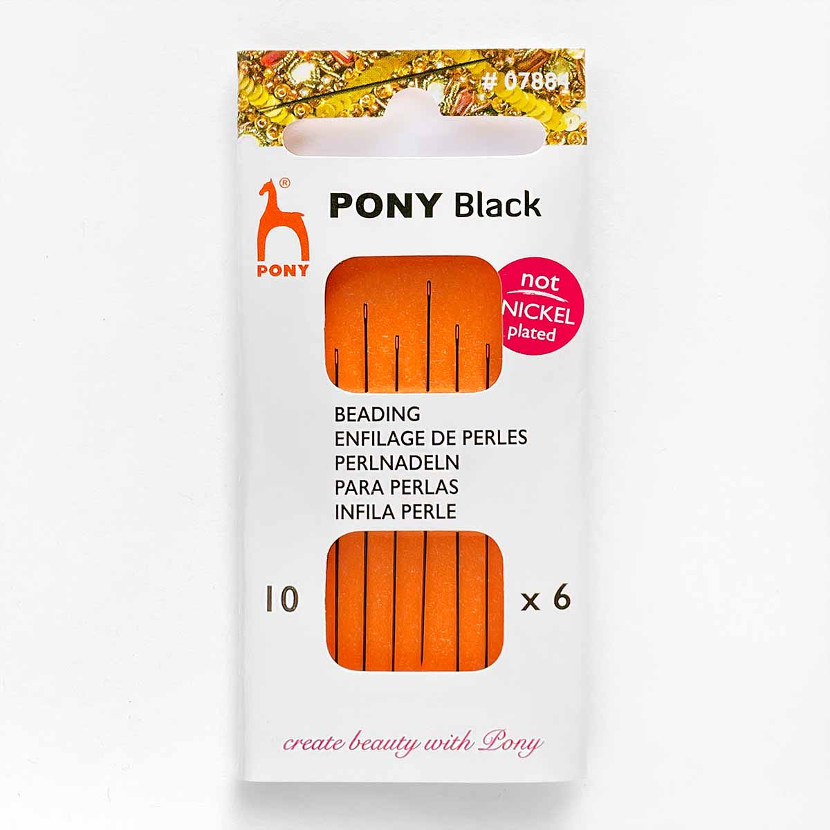 Pony Black Beading Needles - Size 10, The Crafty Grimalkin - A Cross Stitch Store