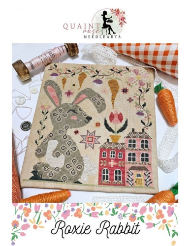 Roxie Rabbit - Quaint Rose NeedleArts - Cross Stitch Patterns, Needlecraft Patterns, The Crafty Grimalkin - A Cross Stitch Store
