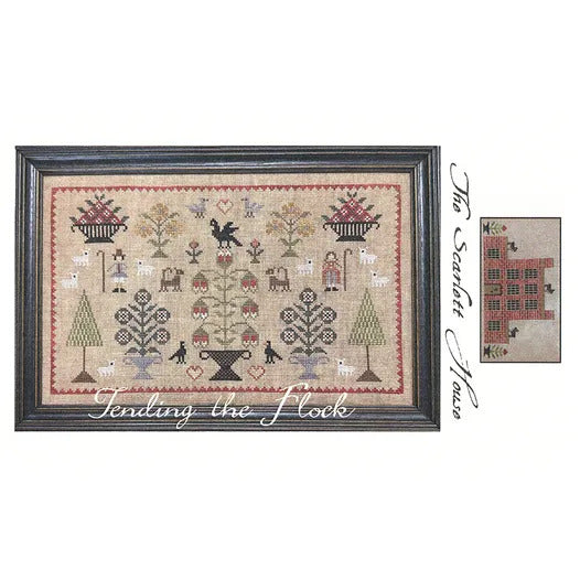 Tending the Flock - The Scarlett House - Cross Stitch Pattern