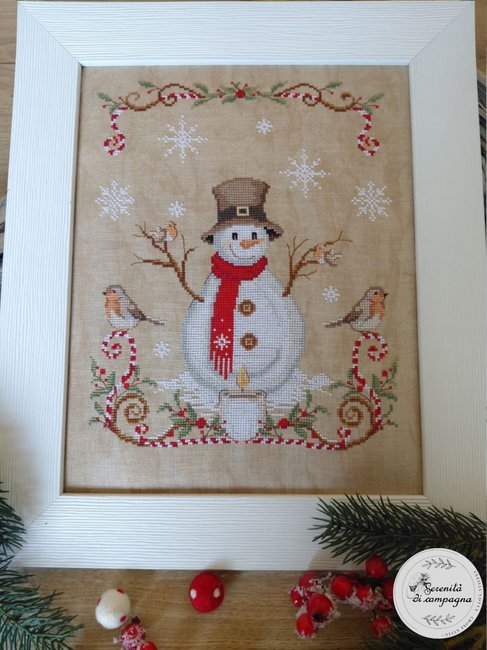 Snowman - Serenita di Campagna - Cross Stitch Pattern