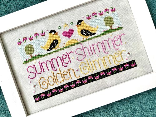 Wordy Birds - August - Sweet Wing - Cross Stitch Pattern