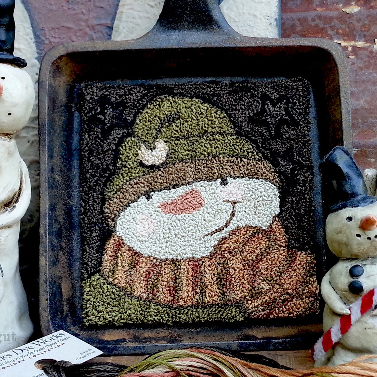 Sam Snowman - Teresa Kogut - Punch Needle Pattern