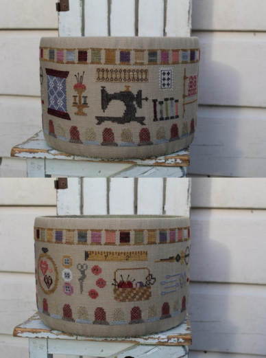 Odds & Ends Basket - Thistles - Cross Stitch Pattern