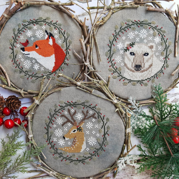 Winter Animals Trio 2024 - Puntini Puntini - Cross Stitch Pattern