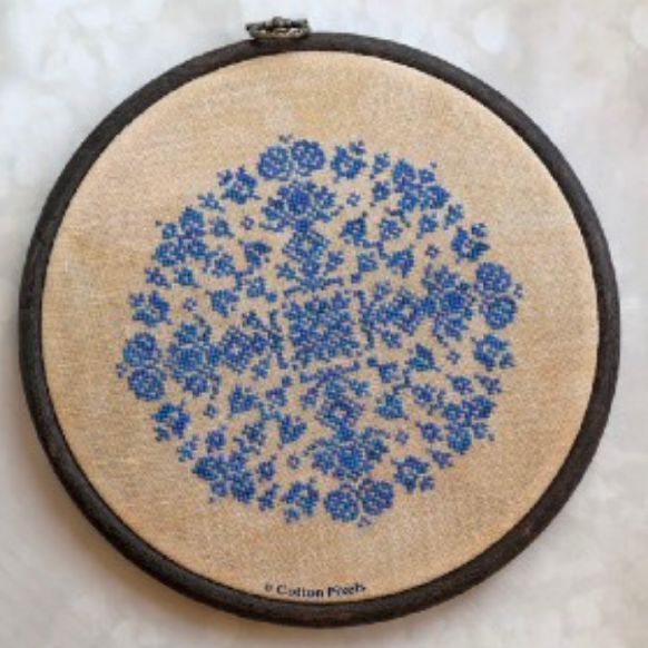 Blue Lace - Cotton Pixels - Cross Stitch Pattern