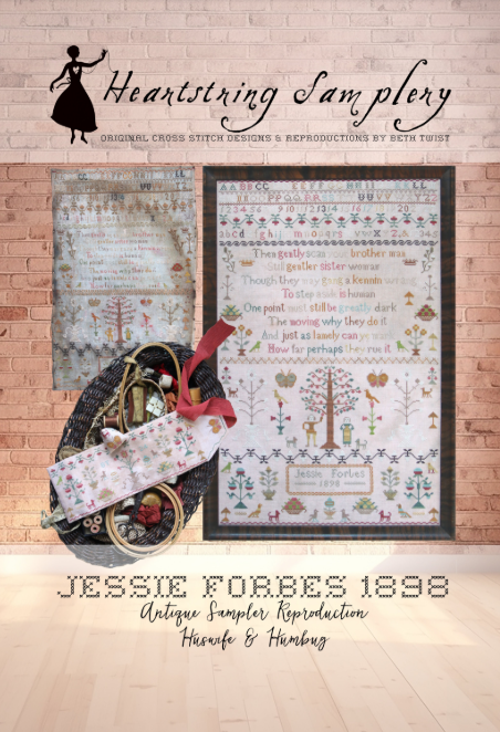 Jessie Forbes 1898 - Heartstring Samplery - Cross Stitch Pattern