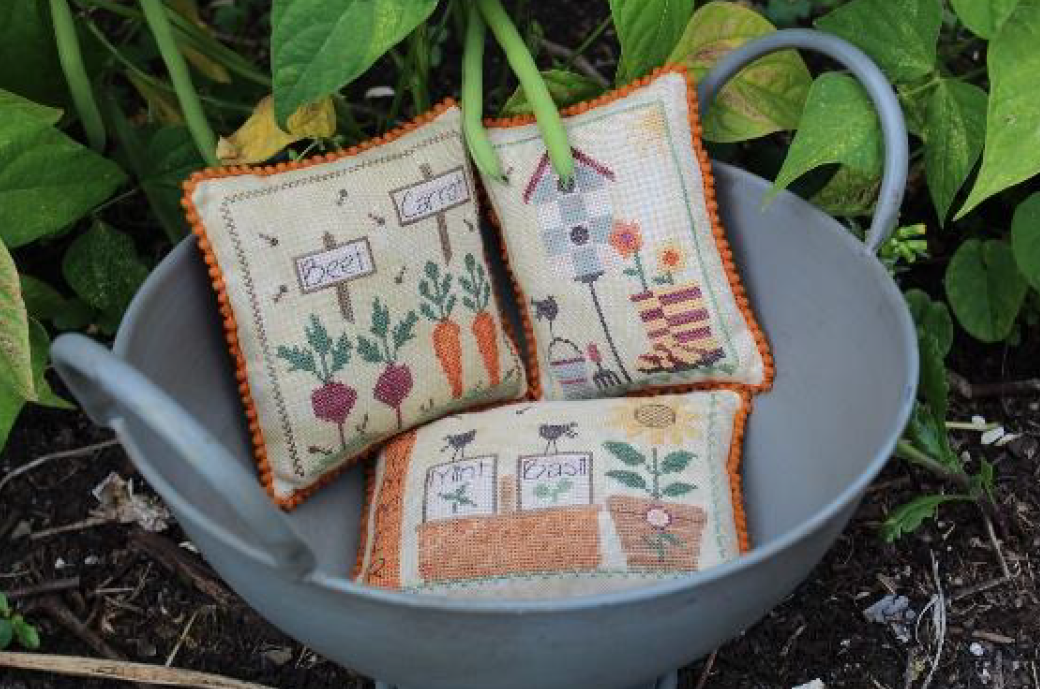 PREORDER Summer in my Veggie Garden Bowlfillers - Thistles - Cross Stitch Pattern
