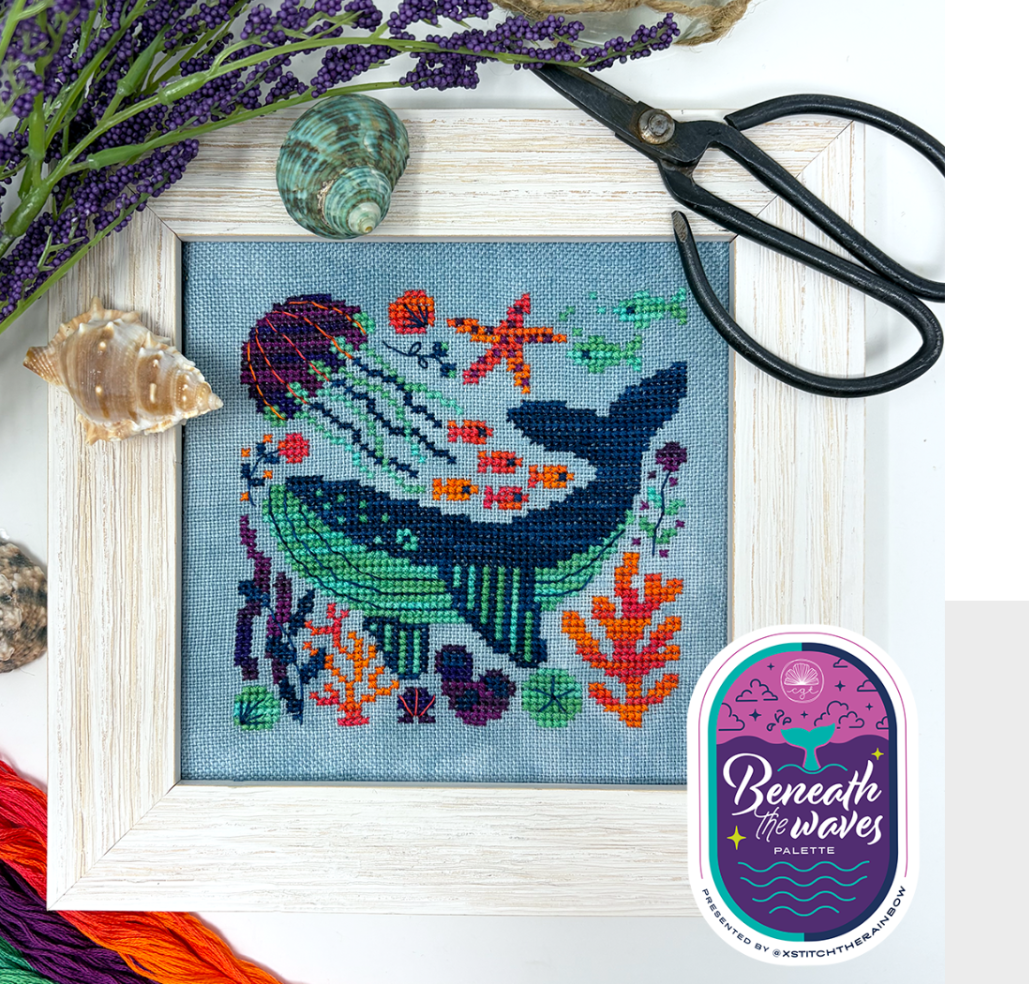 Midnight Ocean - Tiny Modernist - Cross Stitch Pattern, Needlecraft Patterns, The Crafty Grimalkin - A Cross Stitch Store